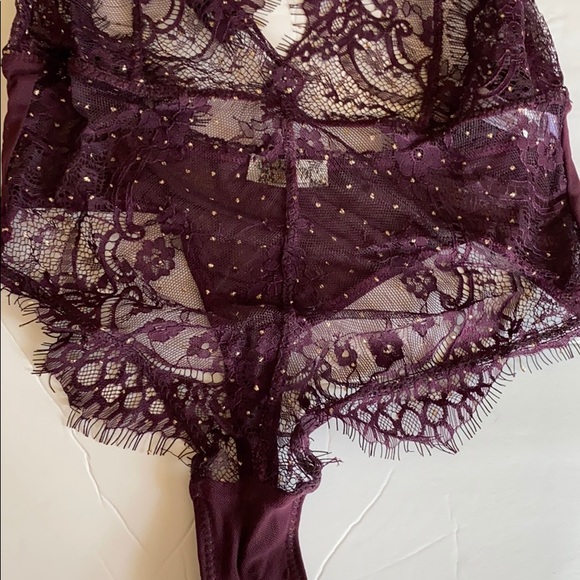 Free People Showoff  Bodysuit Metallic Fig XS - Picture 9 of 13